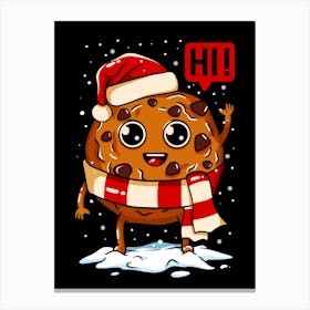 Hi Christmas Cookie Canvas Print