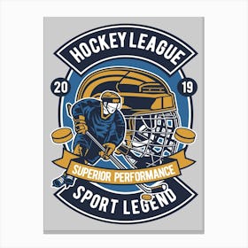 Hockey League 1 Canvas Print