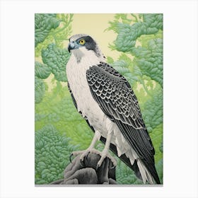 Ohara Koson Inspired Bird Painting Osprey 1 Canvas Print