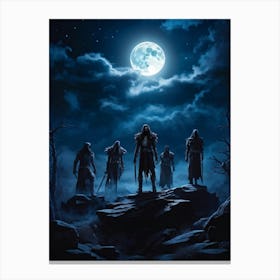 The Rising Undead In The Full Moon (31) Canvas Print