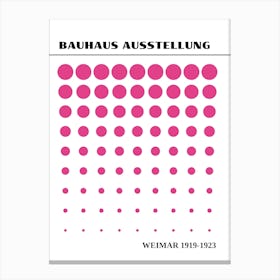 Bauhaus Pink Exhibition 5 Canvas Print