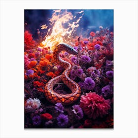 Floral Blaze Serpent 1 Canvas Print