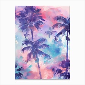 Watercolor Palm Trees 1 Canvas Print