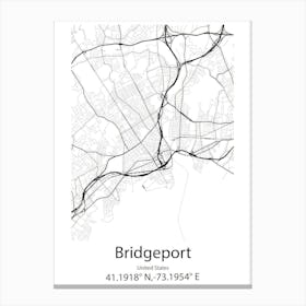 Bridgeport,United States Minimalist Map Canvas Print