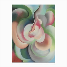 Georgia O'Keeffe - Pink And Green (Pink Pastelle),1922 Canvas Print