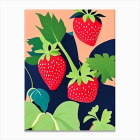 Everbearing Strawberries, Plant, Pop Art Matisse Canvas Print