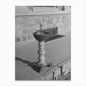 Drinking Fountain, Plentywood, Montana By Russell Lee Canvas Print