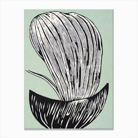 Conch Linocut Canvas Print