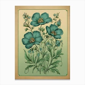 Flax Elegance in Bloom Canvas Print