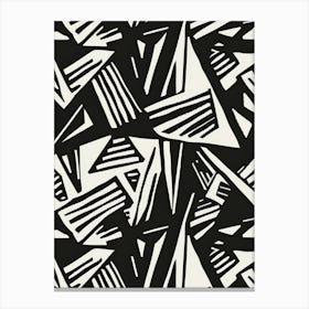 Abstract Black And White 1 Canvas Print