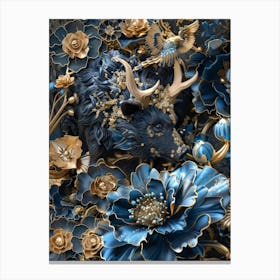 Blue Flowers 59 Canvas Print