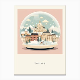Salzburg Austria 4 Snowglobe Poster Canvas Print