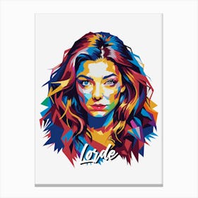 Lorde 02 Portrait Music Icon Style WPAP Pop Art Canvas Print