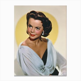 Natalie Wood Retro Collage Movies Canvas Print