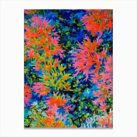 Acropora Yongei Vibrant Painting Canvas Print