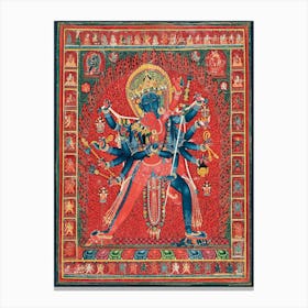 Chakrasamvara And Consort Vajravarah Vintage Indian Canvas Print