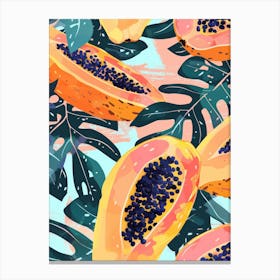 Papaya Pattern Canvas Print