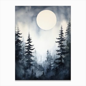 Watercolour Painting Of Black Forest   Germany 1 Canvas Print