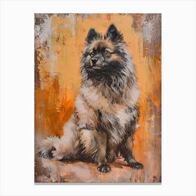 Keeshond Acrylic Painting 4 Canvas Print