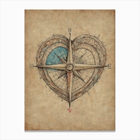 Heart Compass 5 Canvas Print