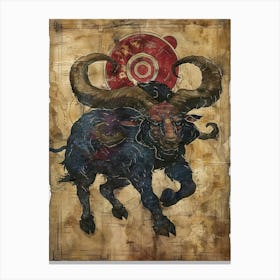 Horned Bull Canvas Print