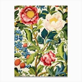 Peonies And Berries 1 Canvas Print