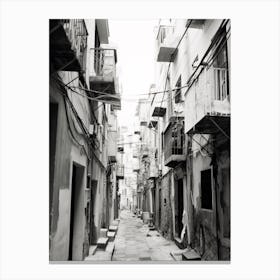 Cinque Terre, Italy, Black And White Photography 1 Canvas Print
