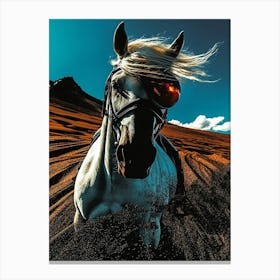 Horse With Red Eyes 1 Canvas Print