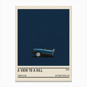 A View To A Kill Car Canvas Print