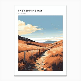 The Pennine Way Scotland 3 Hiking Trail Landscape Poster Canvas Print