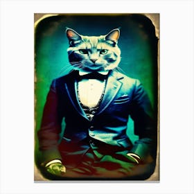 Tuxedo Cat Canvas Print