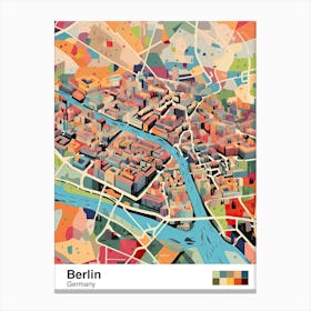 Berlin, Germany, Geometric Illustration 4 Poster Canvas Print