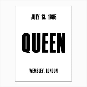 Queen 1985 Concert Poster Canvas Print