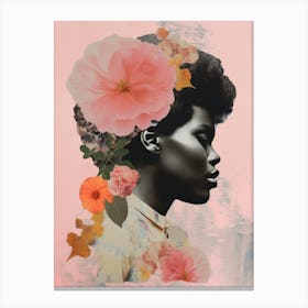 Afro Collage Portrait 20 Canvas Print