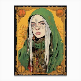 Billie Eilish Tarot Style 3 Canvas Print