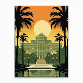 Dolmabahe Palace Modern Pixel Art 1 Canvas Print