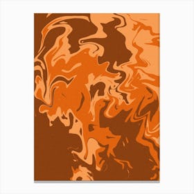 Orange Swirls 1 Canvas Print