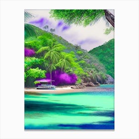 Providencia Island Colombia Soft Colours Tropical Destination Canvas Print
