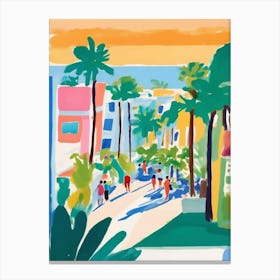 California Beach, Colorful street Canvas Print