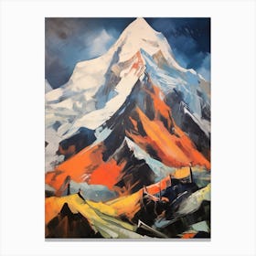 Huascaran Peru 4 Mountain Painting Canvas Print