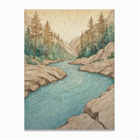 Yosemite River Canvas Print