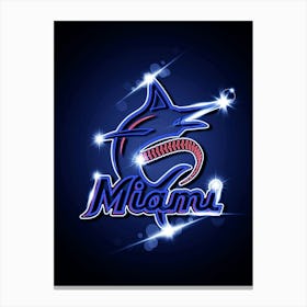 Miami Marlins Logo Canvas Print