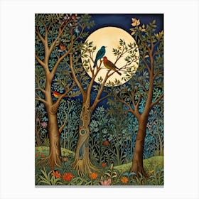 William Morris Birds In The Forest Canvas Print