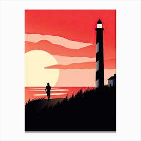 Outer Banks North Carolina, Usa, Bold Outlines 1 Canvas Print