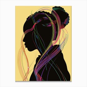 Silhouette Of A Woman 46 Canvas Print