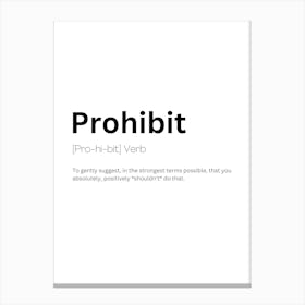 Prohibit Definition Meaning 1 Lienzos