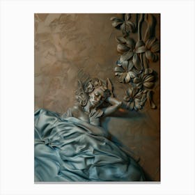 Sleeping woman, relaxing, "Finally" Canvas Print