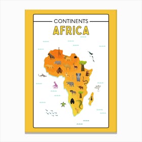 Continents Africa animals Canvas Print