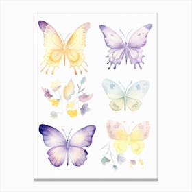 Watercolor Butterflies 4 Canvas Print