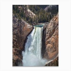 Yellowstone River Waterfall Canvas Print